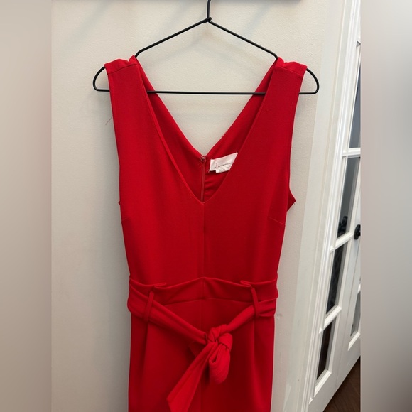 Anthropologie Cathy Structured Jumpsuit in Red - Picture 4 of 12